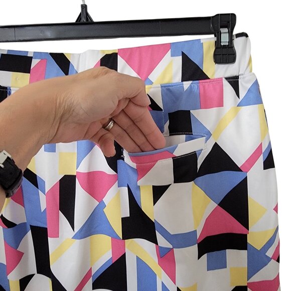 IZOD Golf Size M Geometric Print Performance Stretch Skort, Exc. Used Cond. - Picture 3 of 12